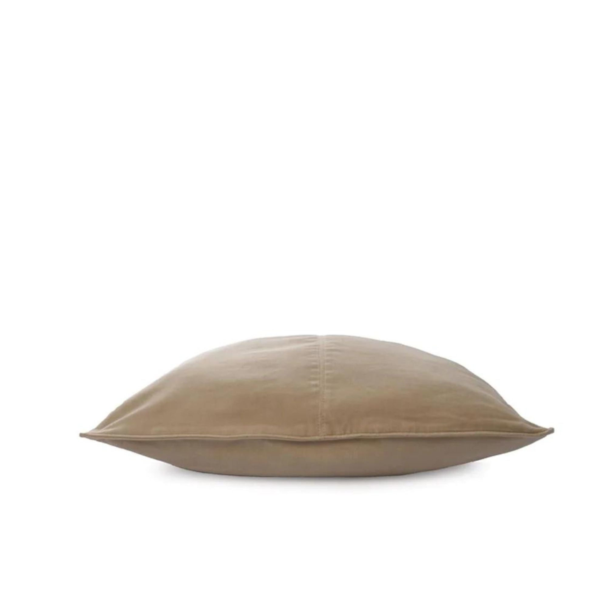 Velvet Base New Beige Cushion from Inside Living Singapore, cushions. Shown alternative angle.