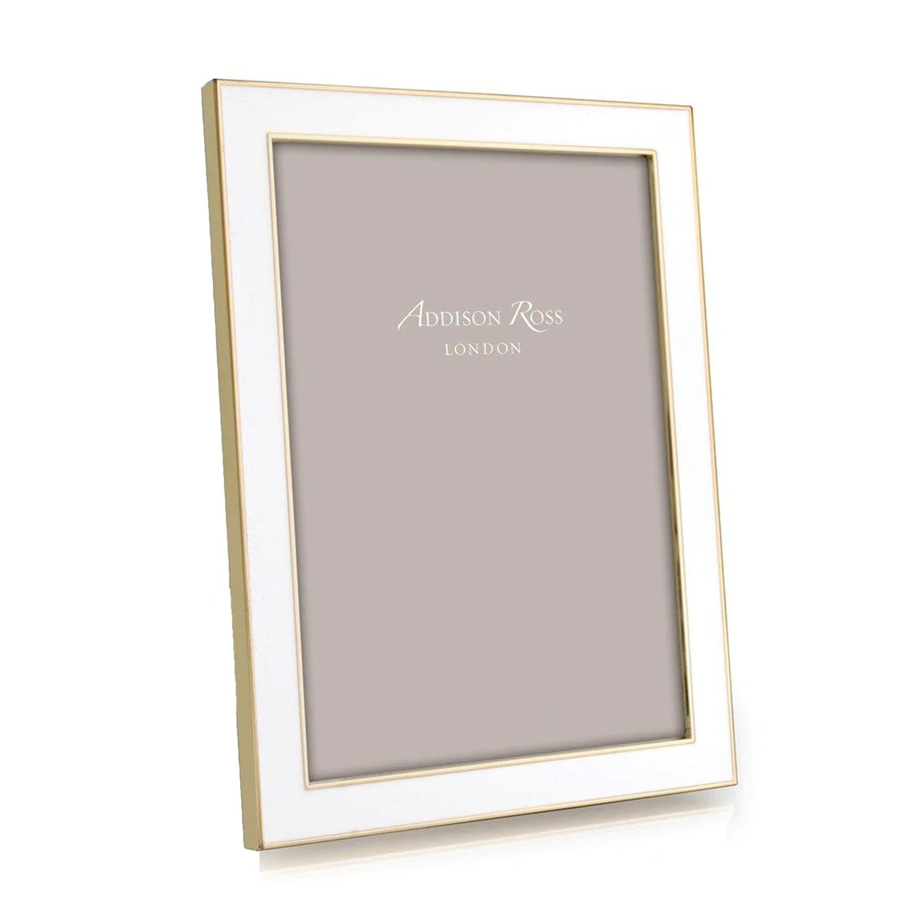 Enamel White & Gold Frame, part of the Picture Frames collection at Inside Living Singapore, detail of the design.