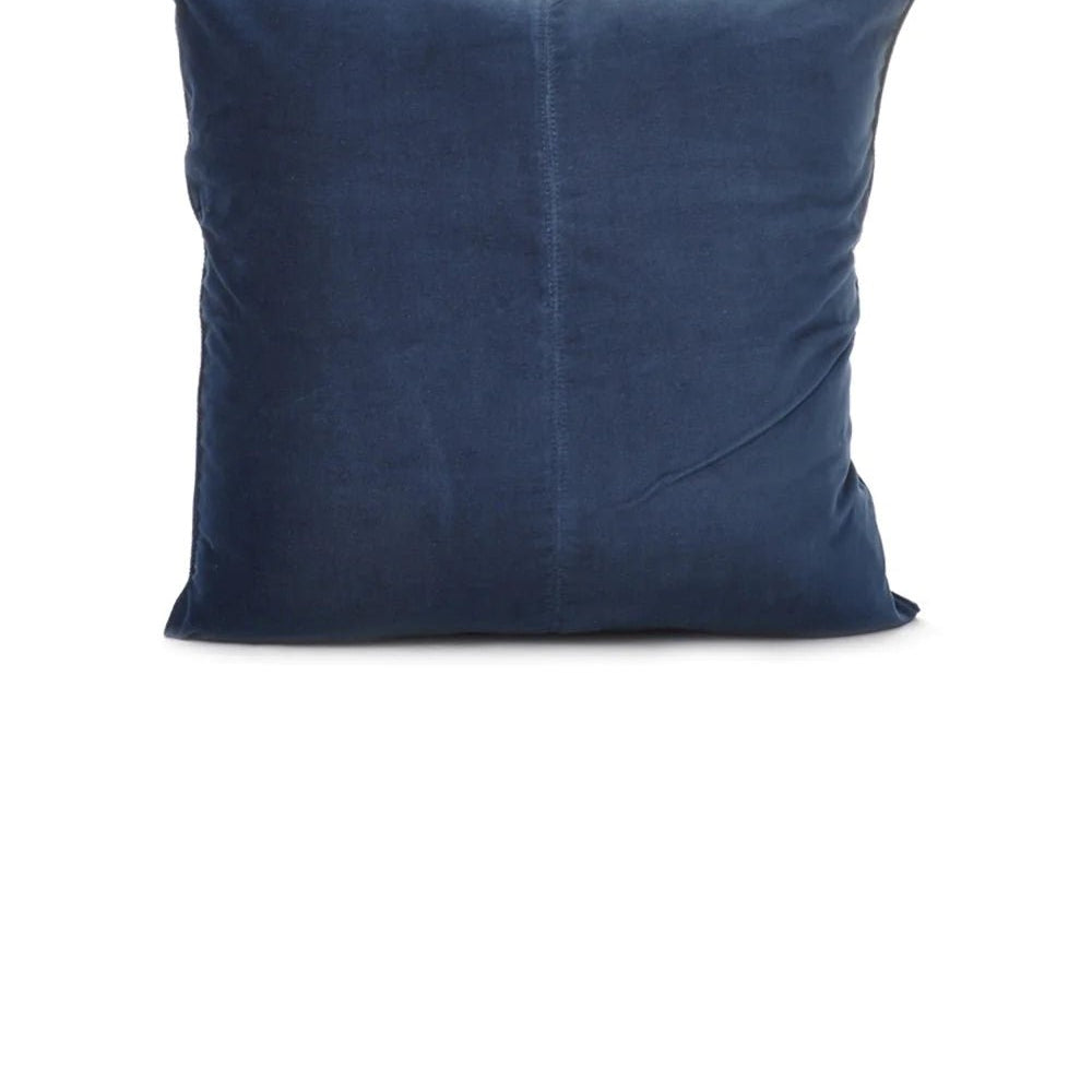 Navy blue cotton velvet cushion cover, 50 x 50 cm, with zip fastening, inner sold separately