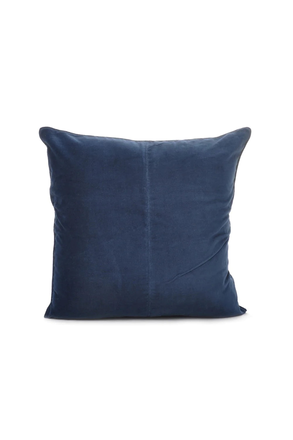 Navy blue cotton velvet cushion cover, 50 x 50 cm, with zip fastening, inner sold separately