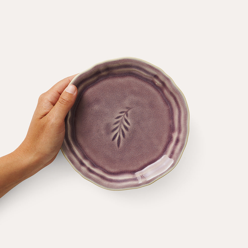 Amuse Bouche / Side Plate Lavender from the Inside Living Singapore homeware collection. Detail view.
