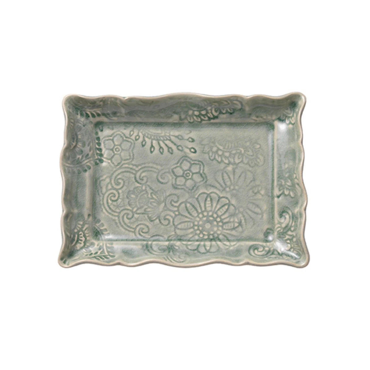Appetizer Plate Ceramic Antique, detail view, from the Inside Living Singapore homeware collection.