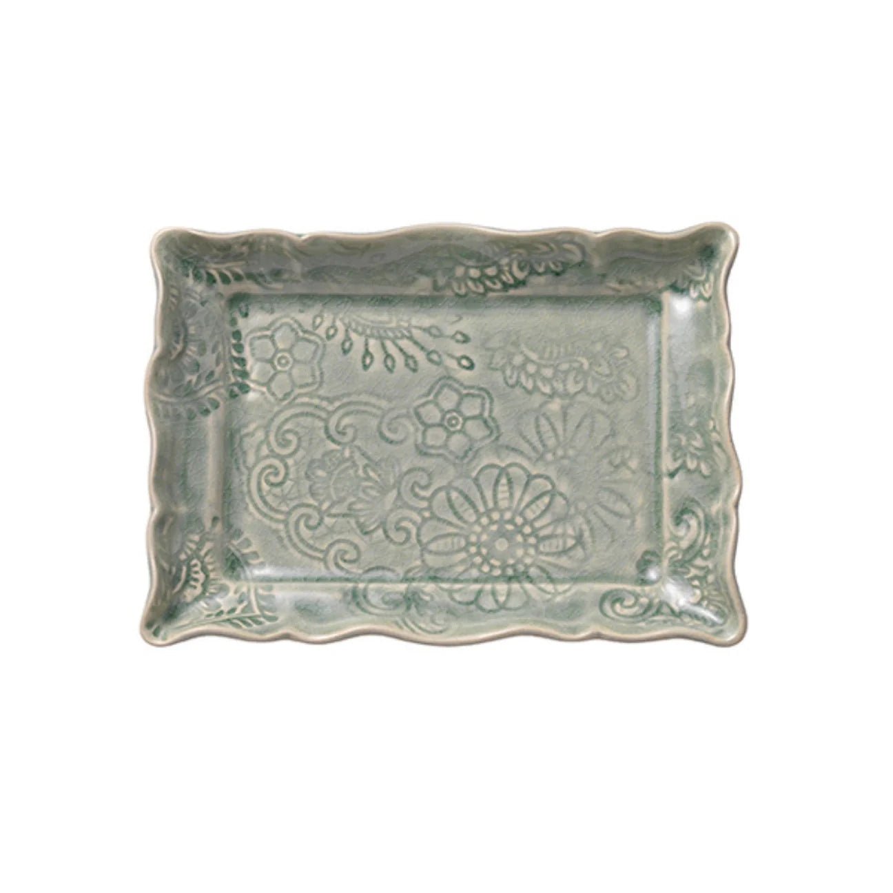 Appetizer Plate Ceramic Antique, detail view, from the Inside Living Singapore homeware collection.