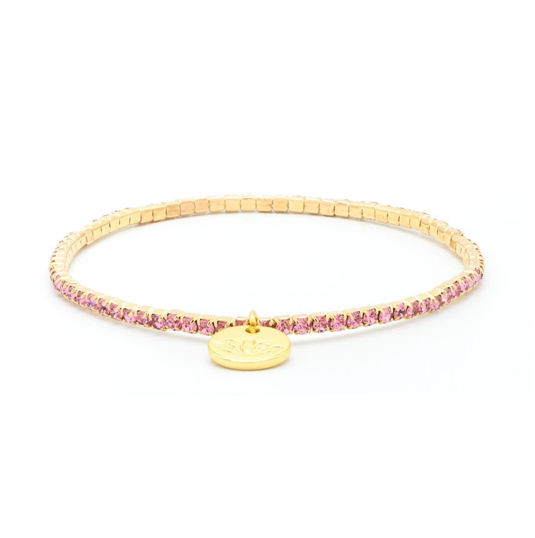 Juno rose bracelet, delicate rose-toned beaded bracelet, an elegant jewellery accent for everyday or occasion wear.