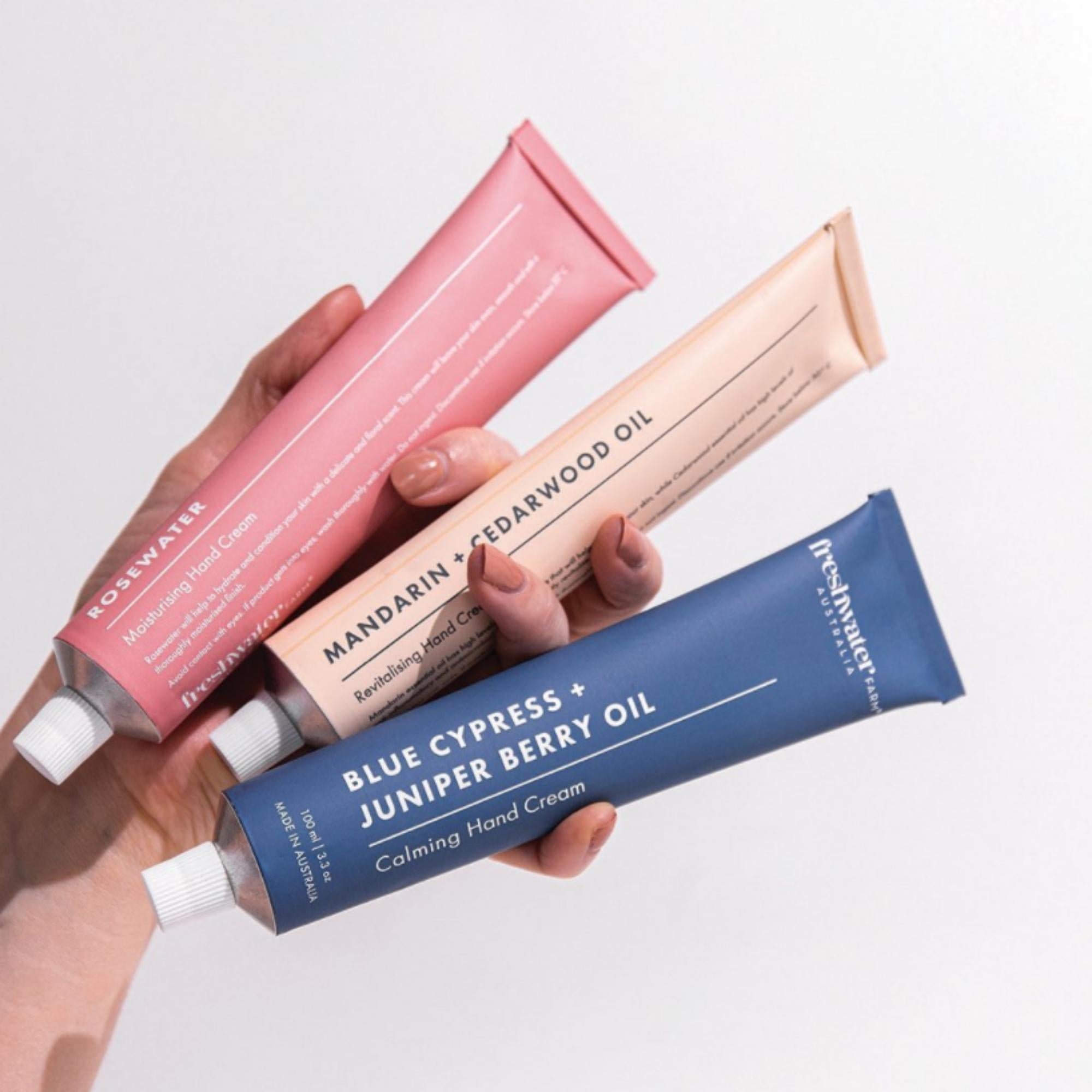 Moisturising Rosewater Hand Cream from Inside Living Singapore. Shown front view.