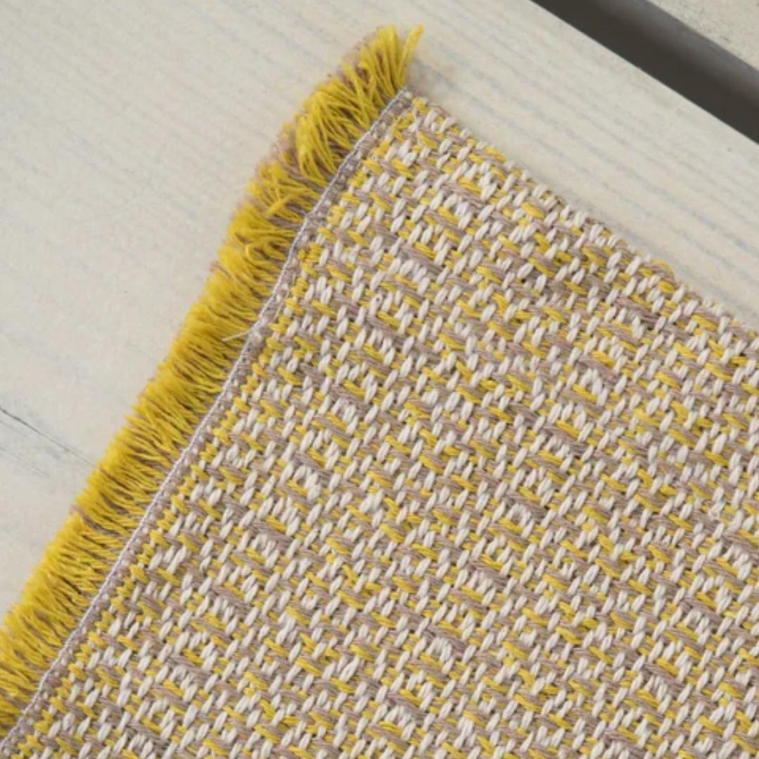 Recycled Cotton Tablecloth, close-up of the texture, from the Inside Living Singapore homeware collection.