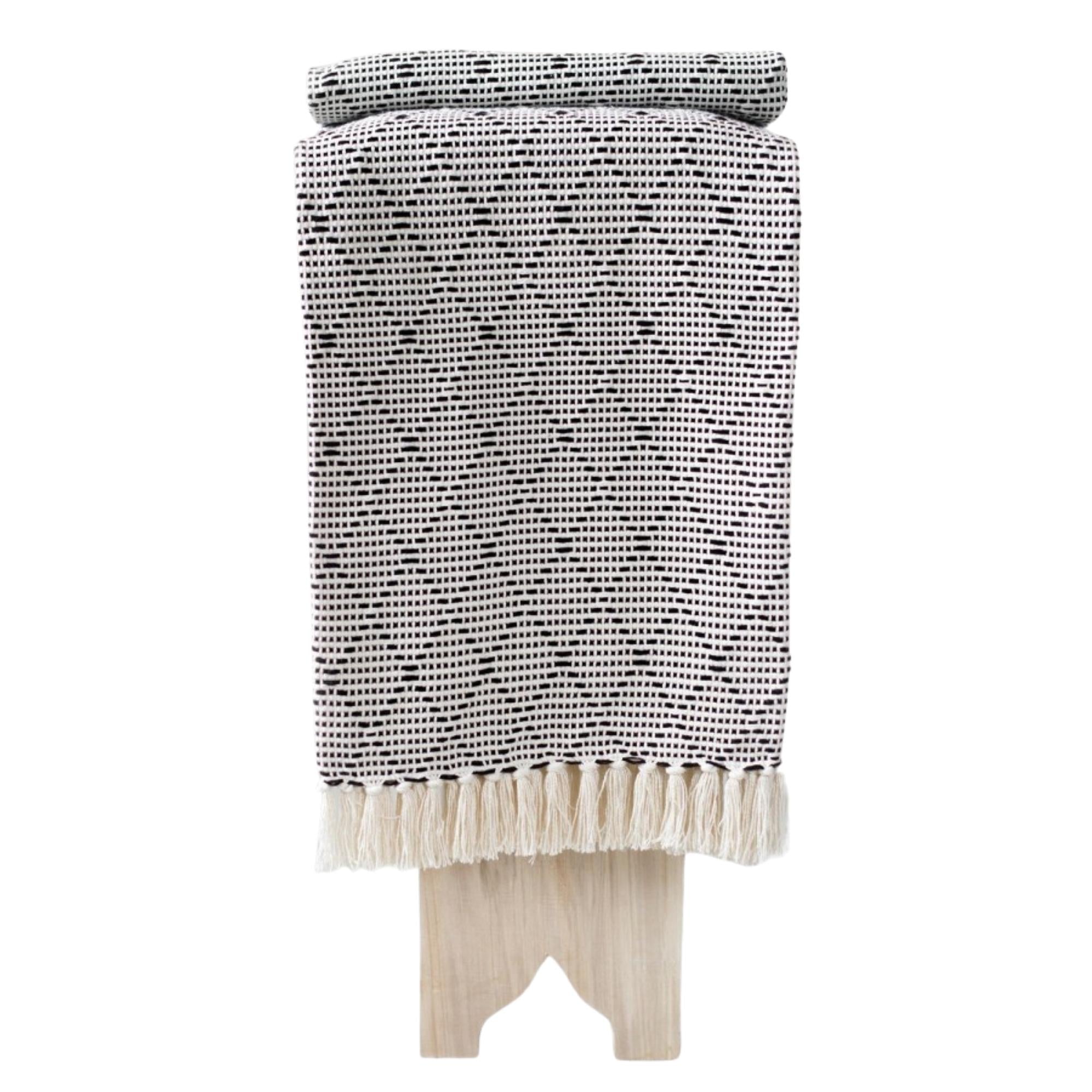 Cotton Throw Portuguese Mosaic, detail view, from the Inside Living Singapore homeware collection.