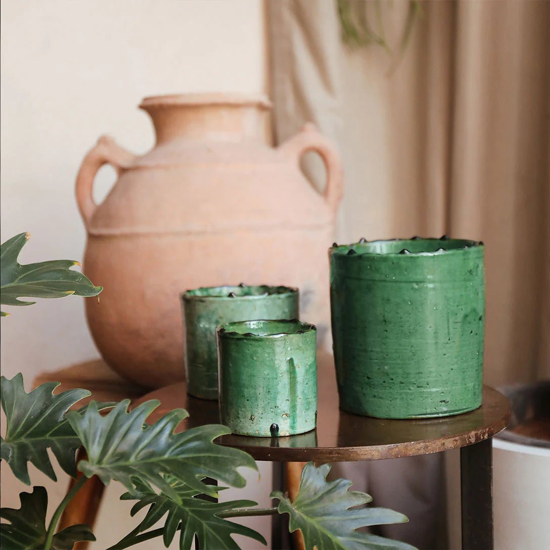 Tamegroute scented candle in mint and tea fragrance, hand-poured, from Inside Living Singapore Detail view.