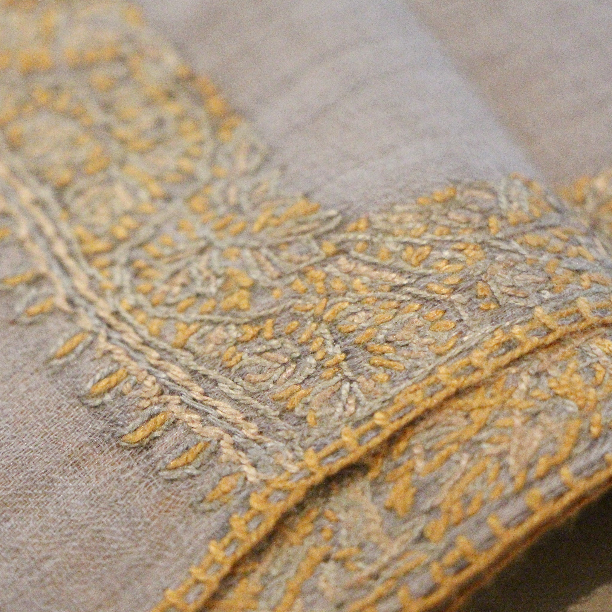 Pashmina with Hand Embroidered Border, alternative angle, from the Inside Living Singapore homeware collection.