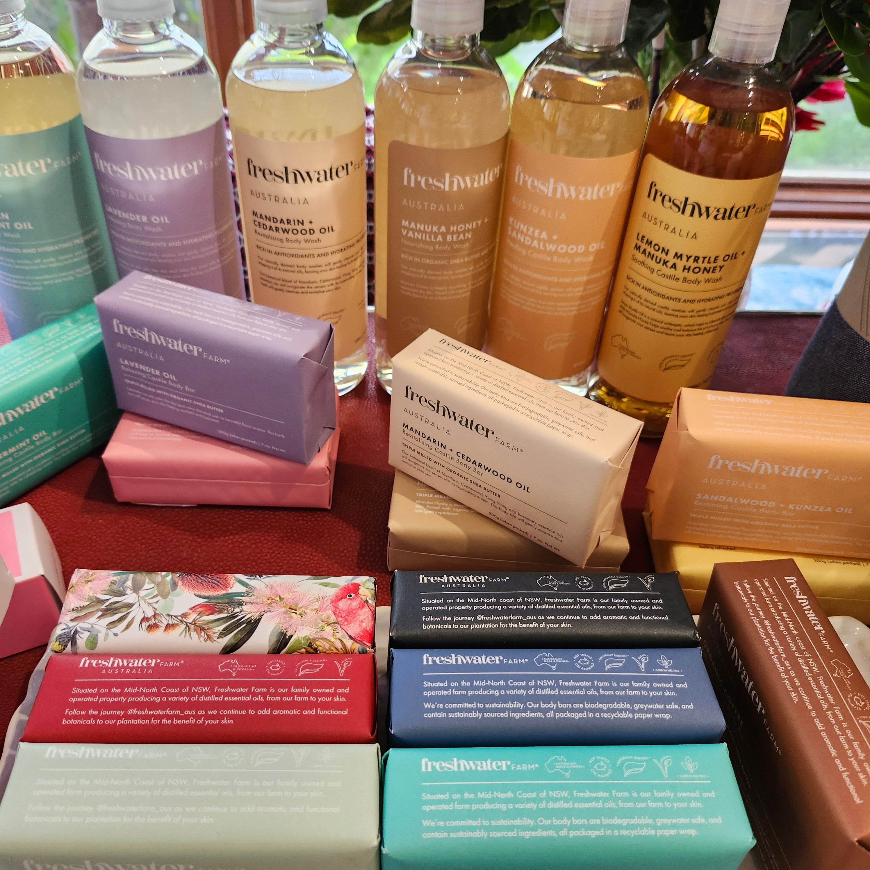 Freshwater Farm collection at Inside Living Singapore: natural skincare and body care
