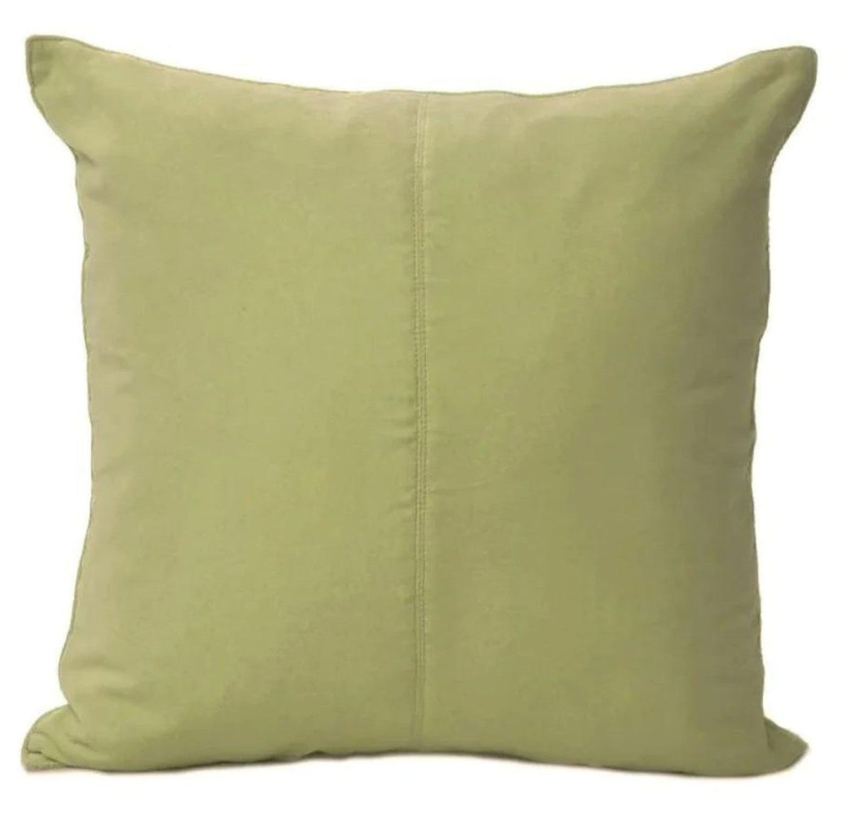 Grass green cotton velvet cushion by Ceannis, 50 x 50 cm