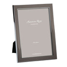 Taupe enamel and silver-plate photo frame by Addison Ross, 4 x 6, 5 x 7 or 8 x 10 inch