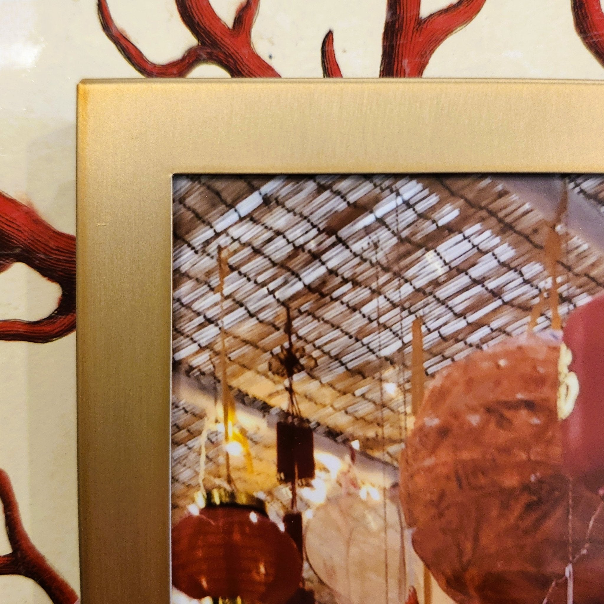 Matte Gold Frame, Picture Frames from Inside Living Singapore. Detail close-up view.