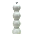 Lacquered bobbin salt or pepper mill in rubber wood with a ceramic grinder, 23.5 cm tall, gift boxed