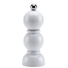 Lacquered bobbin salt or pepper mill in rubber wood with a ceramic grinder, 14 cm tall, gift boxed