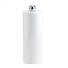Lacquered column salt or pepper mill in rubber wood with a ceramic grinder, 13.3 cm tall, gift boxed