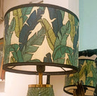 Annam Lamp Leaf Green with Bamboo Shade, decorative table lamp at Inside Living Singapore. Front view.