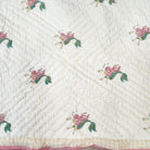 Mermaid block print children's quilt in soft organic cotton cambric, machine washable and usable either way round