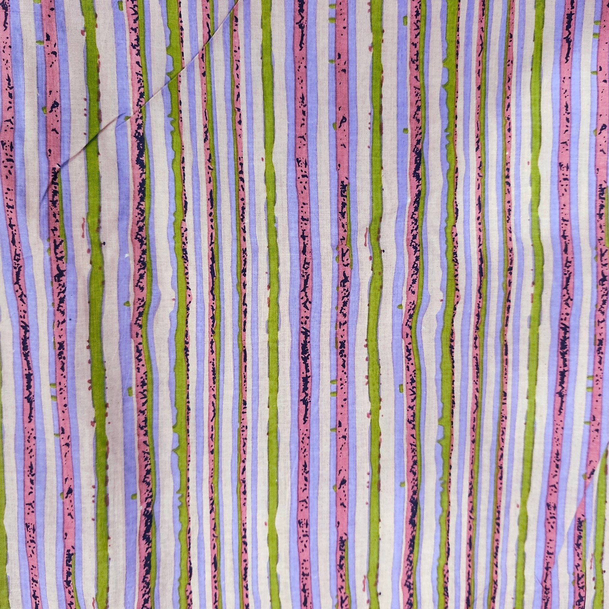 Block Print Pyjama Short Pink & Green Stripe, available at Inside Living Singapore, alternative angle.