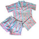 Block Print Pyjama Short Candy Stripe, Inside Living Singapore homeware and lifestyle collection, view 2.