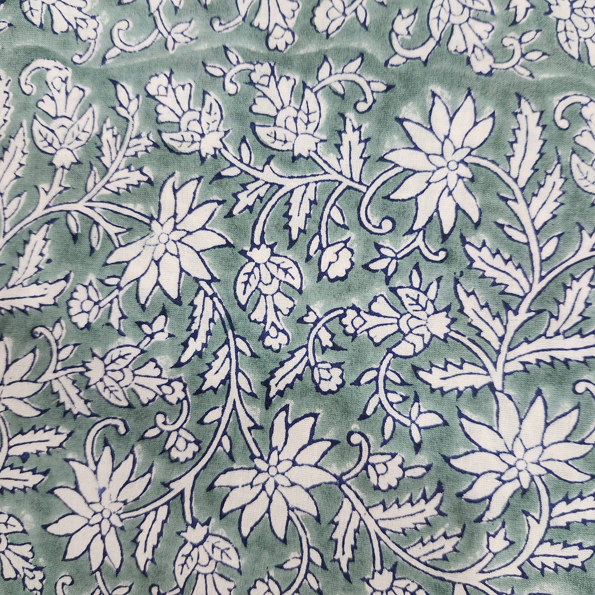 Block Print Pyjama Short Floral Teal, Inside Living Singapore homeware and lifestyle collection, view 5.