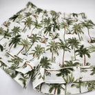 Block Print Pyjama Short Little Palms detail view, homeware from Inside Living Singapore.