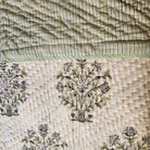 Block Print Quilt Flowers and Stripes, Inside Living Singapore homeware and lifestyle collection, view 3.