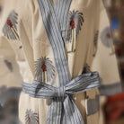 Robe Cotton Block Print Palm Blue, Inside Living Singapore homeware and lifestyle collection, view 2.