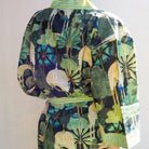 Robe Cotton Block Print Paradise Black from Inside Living Singapore. Shown styled in a home setting.