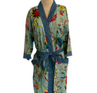 Robe Cotton Block Print Tropical Flower detail view, bath & body from Inside Living Singapore.