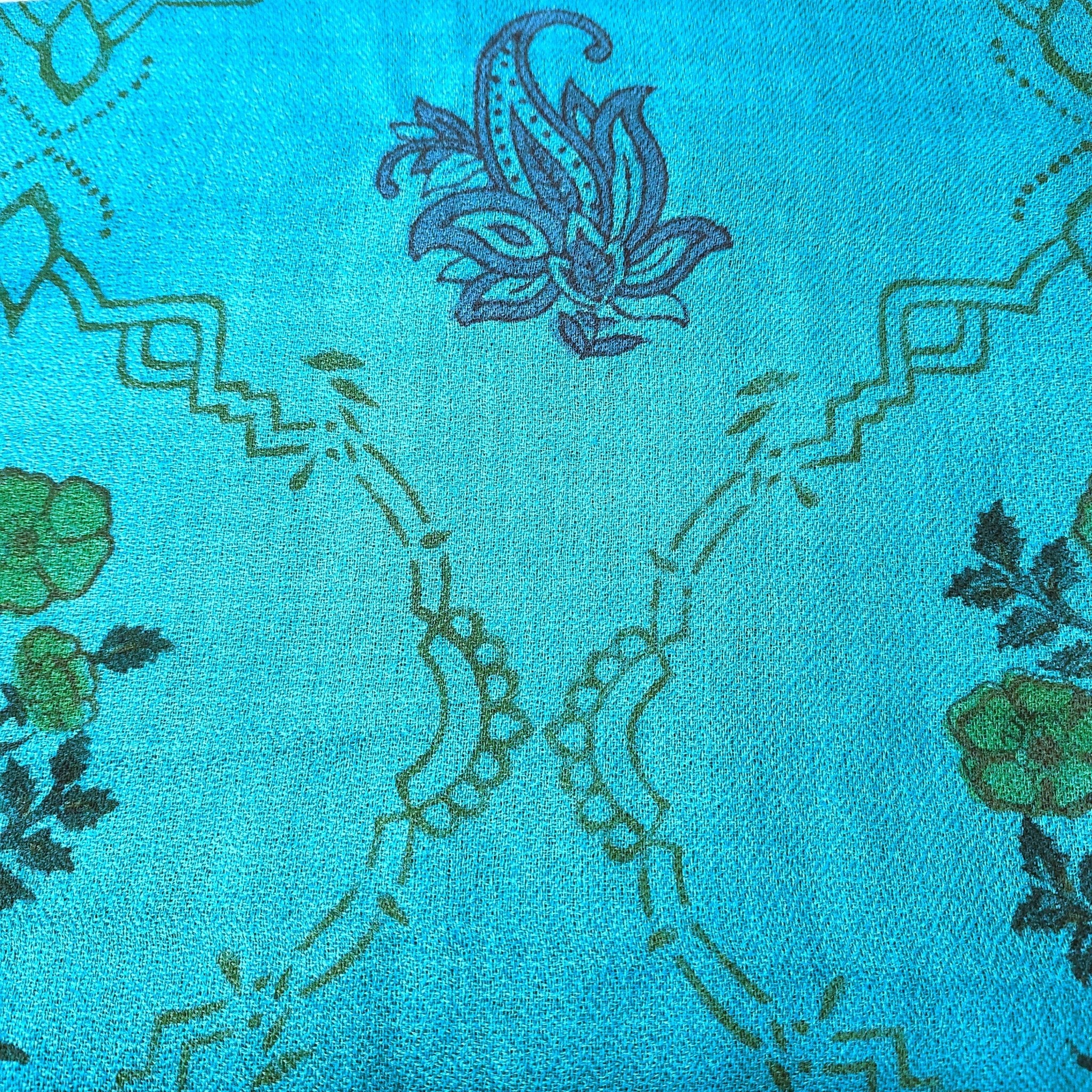 Block Print Shawl Wool (New) from Inside Living Singapore, alternate angle.