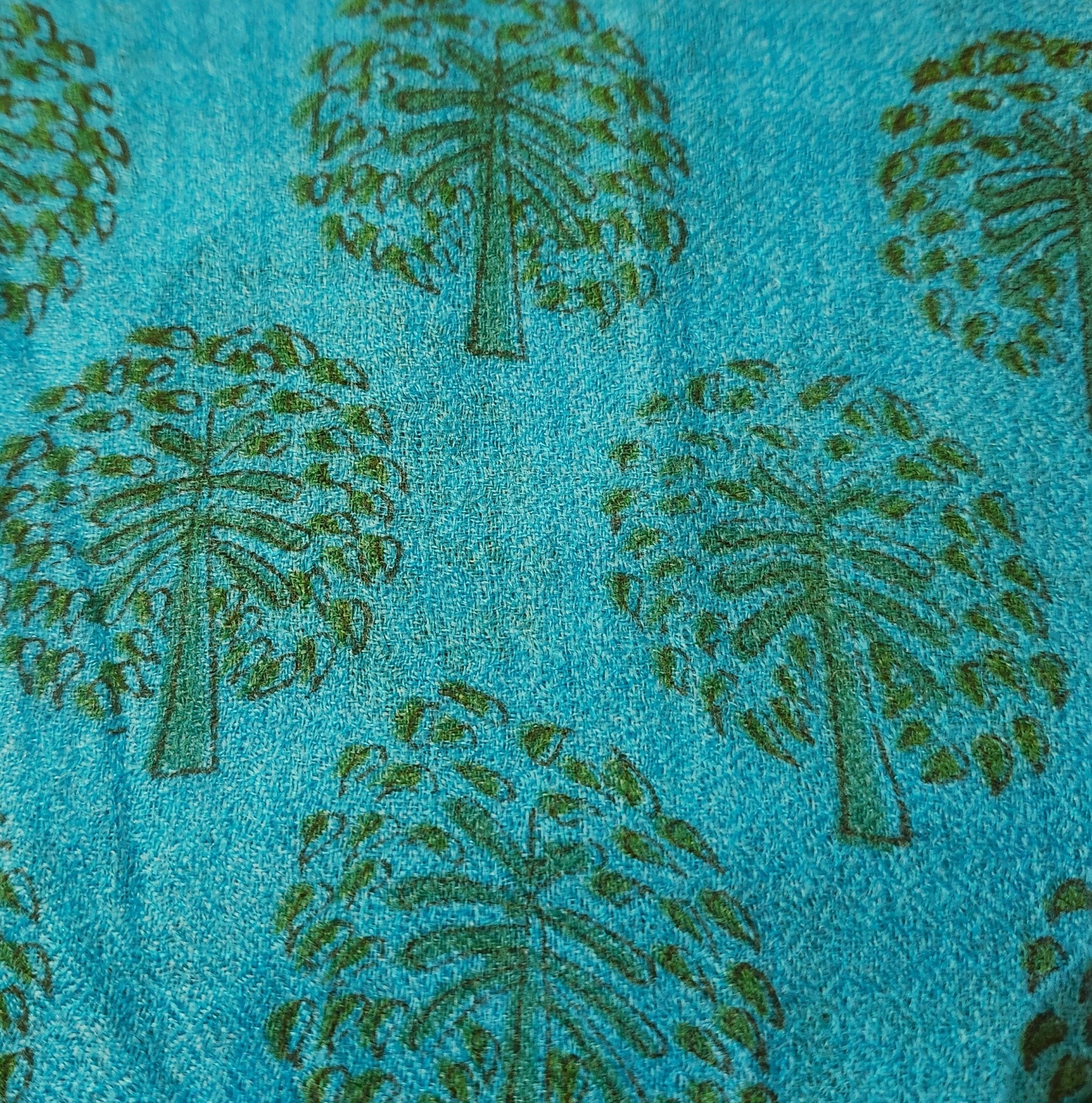 Block Print Shawl Wool (New) from Inside Living Singapore, detail view.