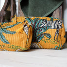 Block Print Wash Bag Safari, Inside Living Singapore homeware and lifestyle collection, view 2.