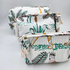 Block Print Wash Bag Safari, Inside Living Singapore homeware and lifestyle collection, view 5.