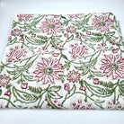Block Print Runner Reversible White Blossom: block-printed cotton table runner for dining, from Inside Living Singapore.