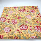 Block Print Runner Reversible Summertime Yellow: block-printed cotton table runner for dining, from Inside Living Singapore.