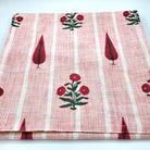 Block Print Runner Reversible Summertime Yellow: block-printed cotton table runner for dining, from Inside Living Singapore.
