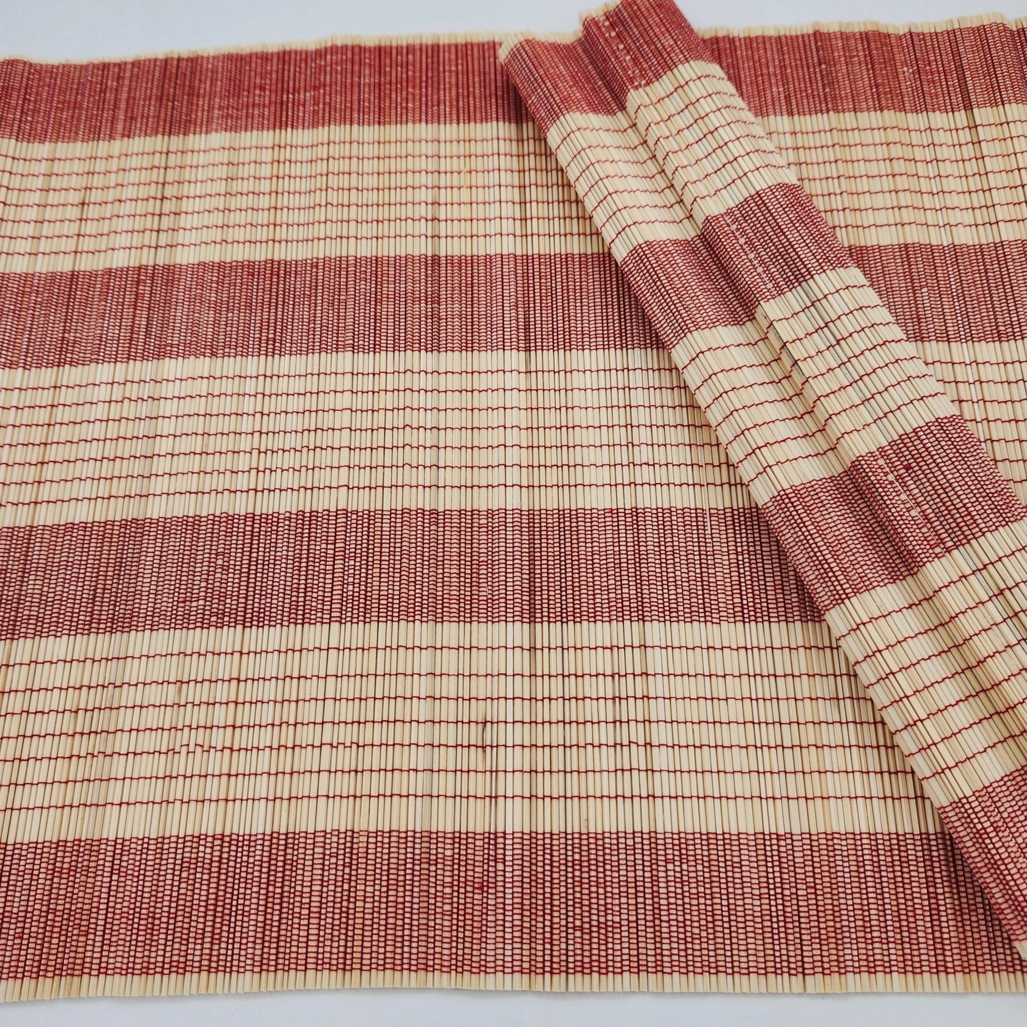 Bamboo placemat in cherry, 38 x 30cm, a woven table setting for festive occasions or daily dining