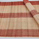 Bamboo placemat in rusty red, woven natural table mat, 38 x 30 cm for festive occasions or daily dining