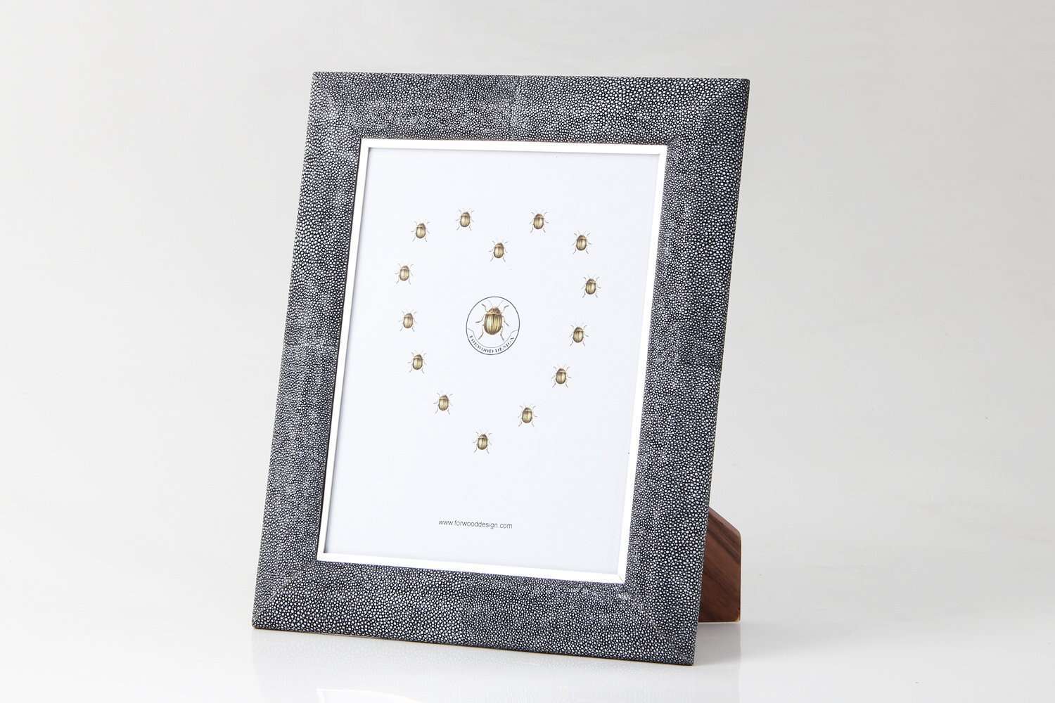 Faux Shagreen Bella Photo Frame Charcoal, detail view - buy homeware, tableware and interior accessories at Inside Living