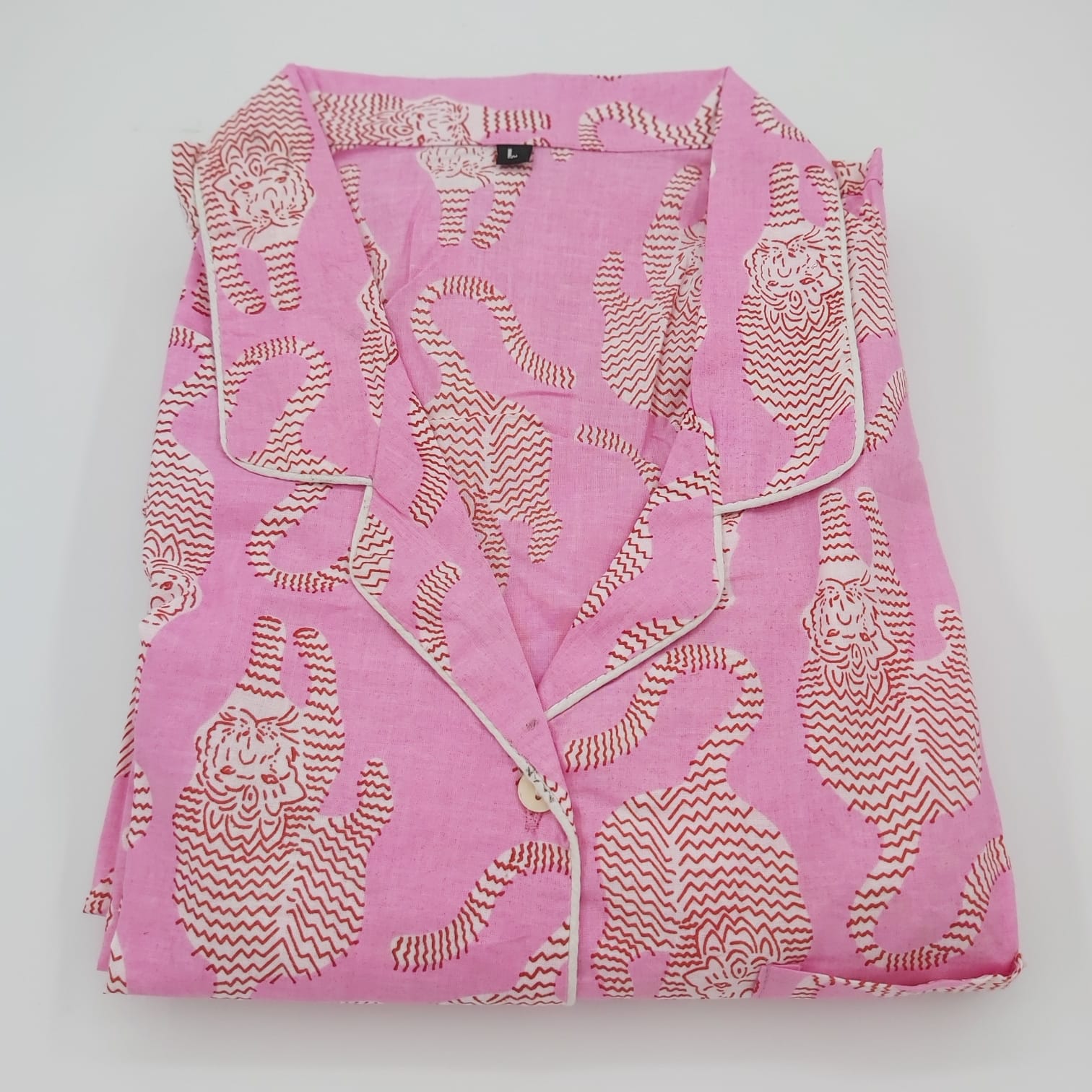 Block Print Pyjama Long Set Assorted: block-printed cotton pyjama set for relaxing, from Inside Living Singapore.