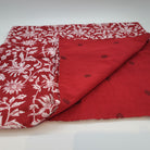 Block Print Tablecloth Floral Red: block-printed cotton tablecloth for dining table styling, from Inside Living Singapore.