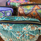 Vintage Silk Cosmetic Bag, vintage silk cosmetic bag at Inside Living Singapore. Side view.
