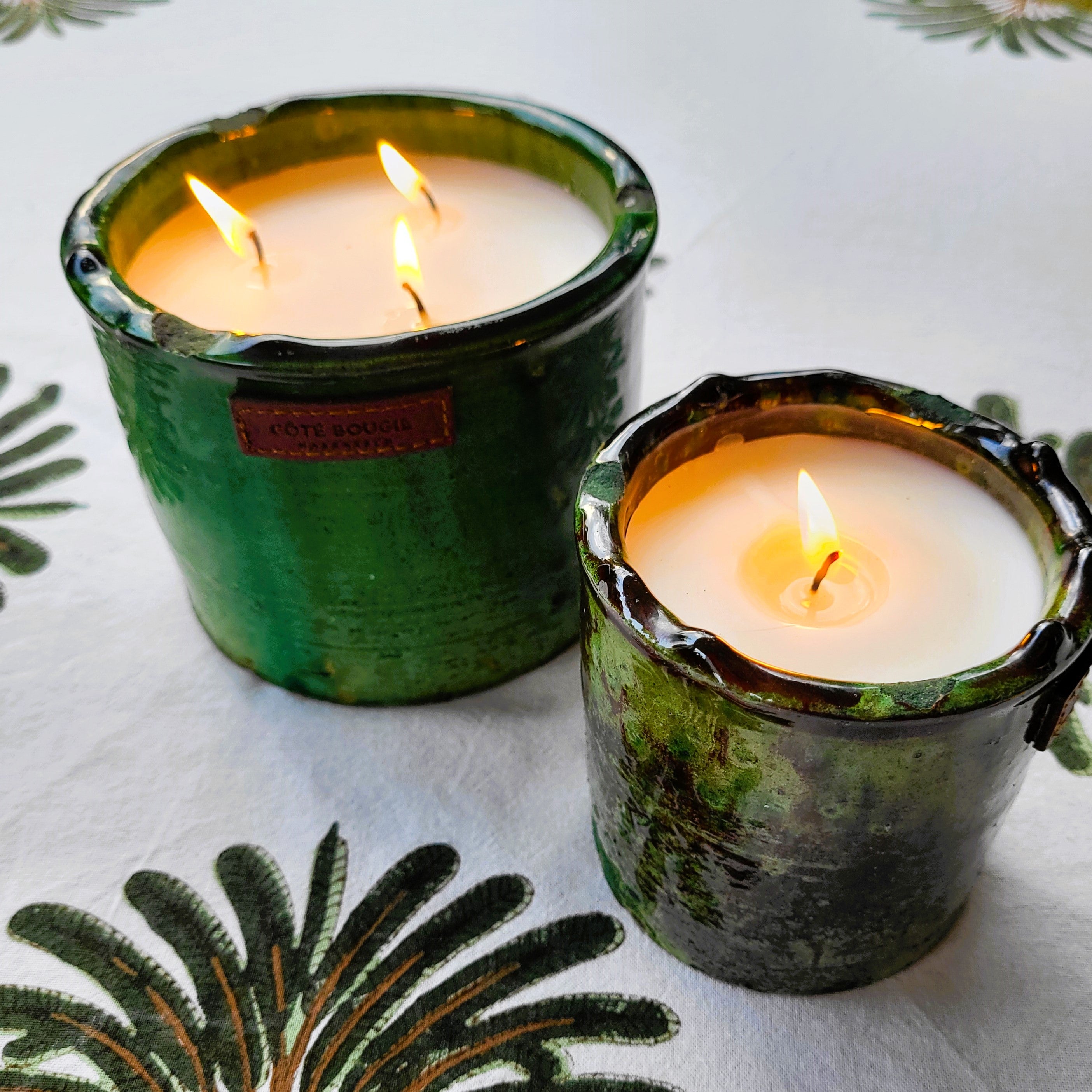Tamegroute scented candle in mint and tea fragrance, hand-poured, from Inside Living Singapore Styled in situ.
