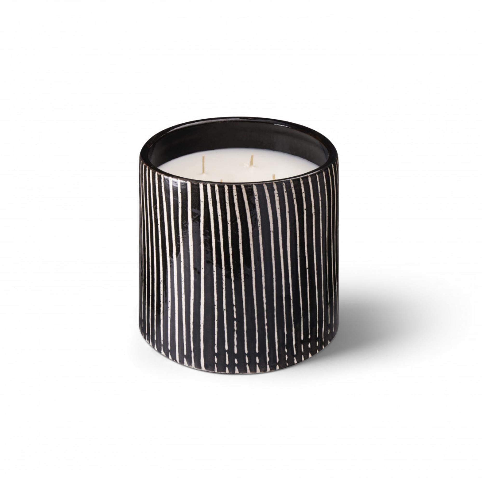 Scented Candle Zebra Mandarin Majorelle from Inside Living Singapore. Styled in setting.
