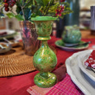 Hand Painted Candle Stick: hand-painted candle holder for the table, from Inside Living Singapore. Detail of the design.