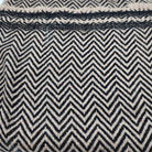 Herringbone cashmere shawl in black, 70 x 200 cm of the finest cashmere, soft, warm and light to pack