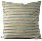 Green striped cushion cover in polyester, 50 x 50 cm, for a spring or summer touch to any room