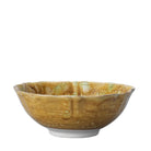 Ceramic serving bowl in pineapple glaze, 26 cm diameter, made in Portugal for the table or display