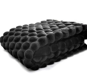 Egg Velvet Throw Black, Inside Living Singapore homeware and lifestyle collection, view 3.